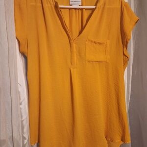 Liz Claiborne Mustard Yellow Blouse